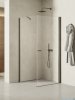New Trendy New Soleo Gunmetal Brushed 80x90x195 cm kabina wspornik skośny grafit szczotkowany/szkło przejrzyste K-2133